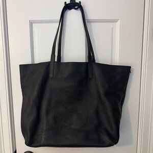 Black Leather Tote Bag, Banana Republic